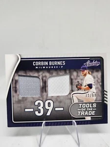 Parche doble Corbin Burnes 2022 Panini Absolute Tools of the Trade #TTT2-CB/99 - Imagen 1 de 2