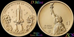 2025 D American Innovation Florida NASA Space Shuttle U.S. Mint Dollar Coin - Picture 1 of 4