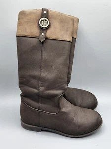 Girls Size 2 Tommy Hilfiger Andrea Myla Brown Riding Boots - Picture 1 of 8