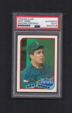 Kent Hrbek Signed 1989 Topps Baseball card #265-PSA/DNA Minnesota Twins