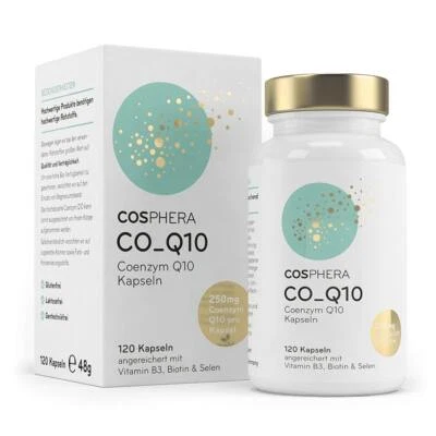Cosphera Coenzym Q10 | 120 Kapseln | mit B-Vitaminen & Selen | hochdosiert
