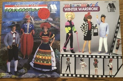  Doll Folk Crochet Algerian Korean Bride Hungarian winter wardrobe set Annies - Image 1 of 4