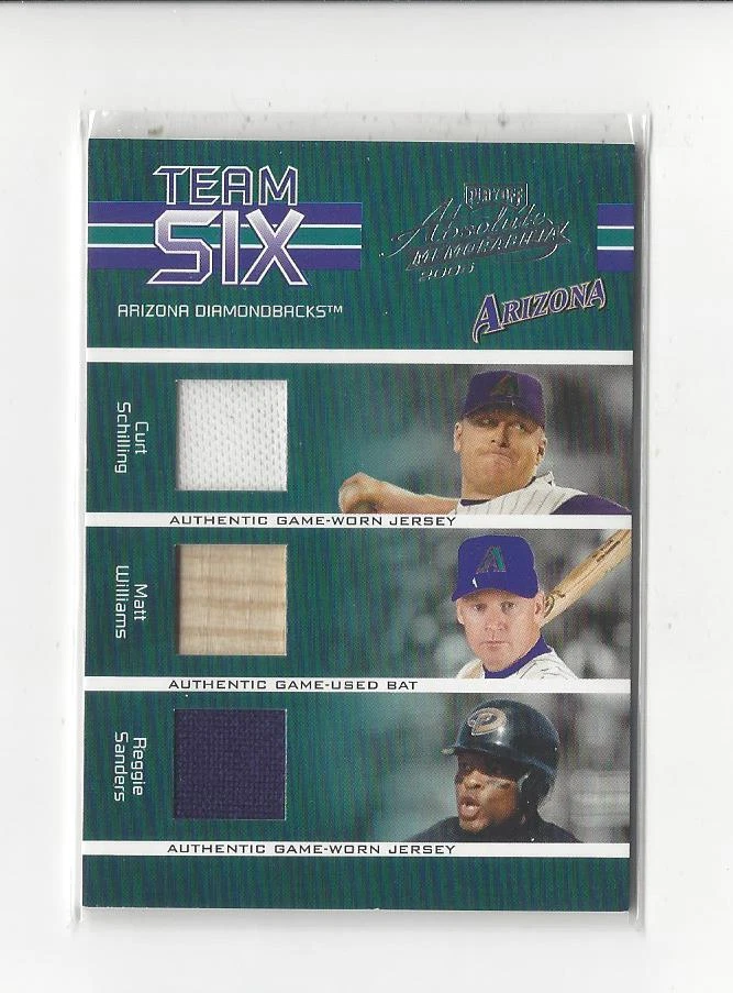 Camiseta Absolute Six 2005 #17 Diamondbacks con Curt Schilling Williams Kim Lee/150 Foto 1 de 1