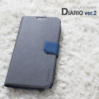 FENICE Diario V2 Samsung Galaxy Note II Premium Italian PU Leather Case- Grey
