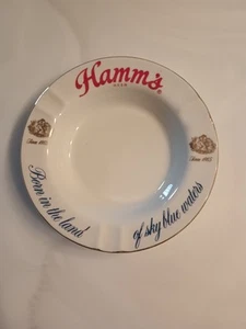 Vintage Hamm's Beer 6.75” ceramic ashtray Advertising - Picture 1 of 3