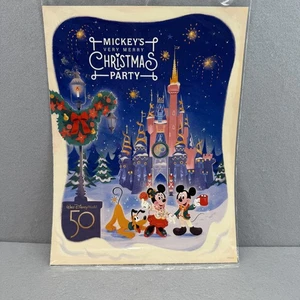 Disney Mickey’s Very Merry Christmas Party 50th Anniversary Poster Print SEALED - Picture 1 of 6