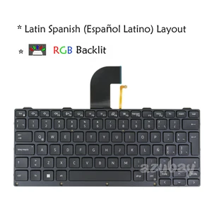 Spanish Keyboard For Dell Latitude 5430 Rugged/ 7330 Rugged Extreme, RGB Backlit - Picture 1 of 4
