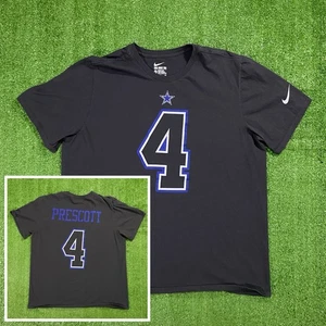 Dak Prescott T-Shirt Jersey Dark Gray Nike #4 Dallas Cowboys Sz 2XL NFL Athletic - Picture 1 of 10