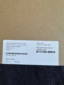 MICROSOFT Surface Pro 10 Intel Core Ultra 7 256 Go Avec Son Clavier Neuf - Photo 1/8
