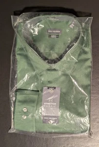 Van Heusen Men's Dress Shirt Slim Fit Stretch Wrinkle Free 18-18 1/2 - 36-37 NWT - Picture 1 of 7