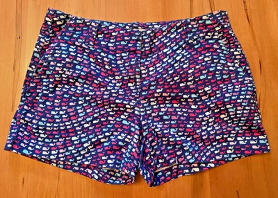 Pantalones Cortos Vineyard Vines Everyday Tiro Bajo Preppy Patrón Ballena - Mujeres Talla 6 Foto 1 de 4