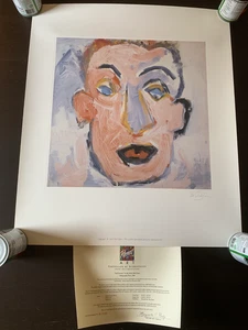 BOB DYLAN Self Portrait 23x27 Poster 1990 LIMITED EDITION COA Lithograph Print - Picture 1 of 6