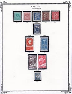 PORTUGAL 1934 SCOTT #558-560, 561-569 POSTFRISCH AUF ZWEI ALBUMSEITEN - Bild 1 von 2