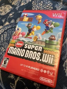 New Super Mario Bros. Wii (Nintendo Wii, 2009) Tested CIB - Case Damage (smoker) - Picture 1 of 8