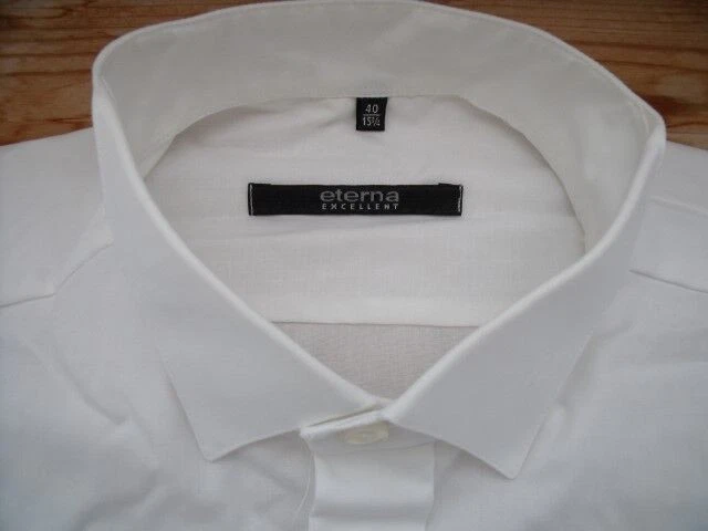 Eterna Excellent Camicia 40 Bianca Unicolore Molto Buona #ED087 - Immagine 1 di 1