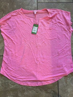Top Lilly Pulitzer Duval Rosa Pout Talla XL NUEVO CON ETIQUETAS Foto 1 de 4