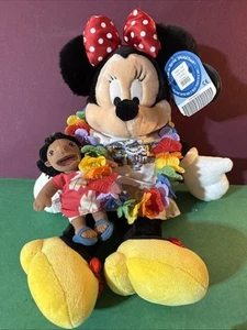 Vtg. Downtown Disney Build-A-Bear 18” Minnie W/T-shirt & Lei+Disney Store Lilo - Picture 1 of 16
