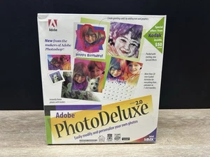 Vintage Adobe Photo Deluxe 2.0 For Windows CD-ROM Software System New & Sealed - Picture 1 of 11