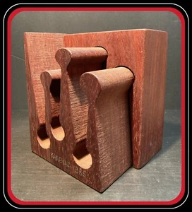 Rare Gunnar Kanevad 1985 Signed Modern Art Solid Walnut Bookends Puzzle Sweden - Picture 1 of 12