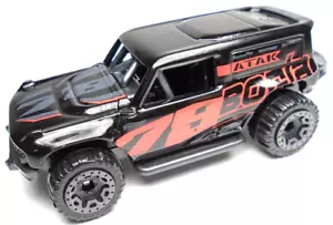 2023 HOT WHEELS FORD BRONCO R #78 ATAK BORLA BLACK 3" DIECAST RACE TRUCK W/ RED - Picture 1 of 6