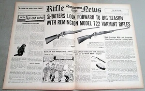1955 Remington Model 722 Rifle Original Centerfold Print Ad - Picture 1 of 1