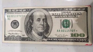 $100 DOLLAR BILL STAR NOTE 🌟 SERIES 1996 FANCY - Picture 1 of 4