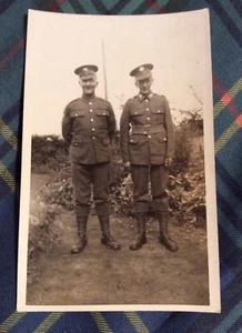 Pre-WW2 Real Photo Postcard Two Soldiers Dated 1938 - Picture 1 of 3
