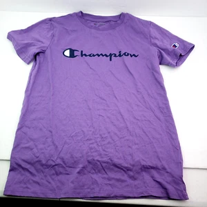 Champion Boys Size M 10/12 Purple Short Sleeve Graphic T-Shirt - Picture 1 of 5