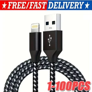 Fast Charger Cable Heavy Duty For iPhone 13 12 11 X XR 8 Charging Cord Wholesale - Picture 1 of 9