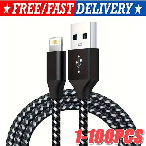 Fast Charger Cable Heavy Duty For iPhone 13 12 11 X XR 8 Charging Cord Wholesale - Image 1 of 4