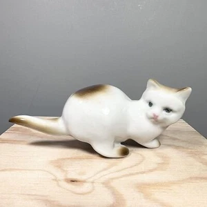 Zsolnay Cat Figurine Vintage Hungarian Porcelain - Picture 1 of 10