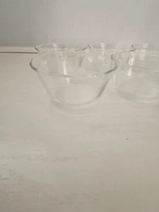 Set di 6 tazze crema pasticcera vintage Pyrex 463 bordo smerlato trasparente Ramekins 6 oz 175 ml - Foto 1 di 9