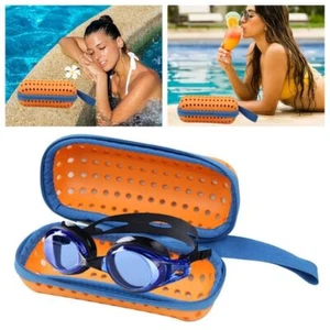 EVA Material Hollow Round Hole Glasses Case Portable Swim Goggles Storage Box - Picture 1 of 10