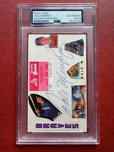 DALE MURPHY *PSA Certified Autographed index card* ATLANTA BRAVES - Picture 1 of 2