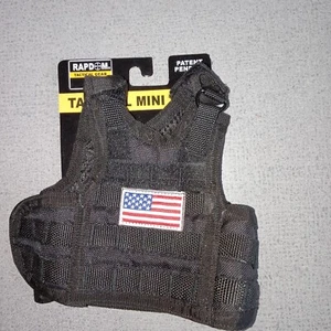 Tactical Mini Vest USA Black koozie - Picture 1 of 2