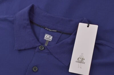 C.P. Компания новый с Ярлыками рубашка-поло короткий рукав размер L твердый фиолетовый синий хлопок смесь - Изображение 1 из 4