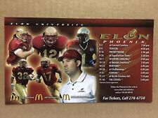 2006 Elon University Phoenix Football Magnet Schedule Sponsored By McDonalds