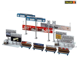 Kit de decoración de andenes FALLER 120186 vía H0 - Imagen 1 de 2