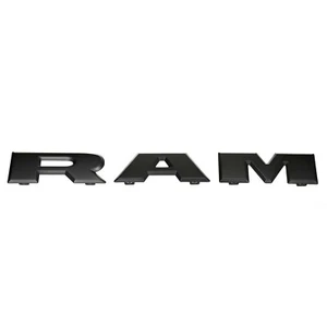 19-23 RAM 2500 3500 4500 5500 GRILLE EMBLEM NAMEPLATE 68358570AA Matte Black - Picture 1 of 3