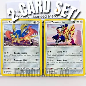 Carte ZACIAN ZAMAZENTA Spada e Scudo Scontro Ribelle 2020 Pokemon 139/192 140/192 - Foto 1 di 7