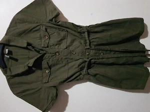 Khaki H&M Divided Belted Playsuit Size 8/2)36. Only Worn A Few Times - Picture 1 of 3