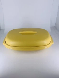 Vintage Tupperware Microwave Vegetable Rice Steamer 4 Piece Harvest Gold #1273-3 - Picture 1 of 7