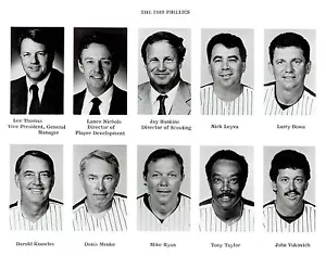 1989 Vintage Photo Composite of Philadelphia Phillies Executives and Coaches - Picture 1 of 2