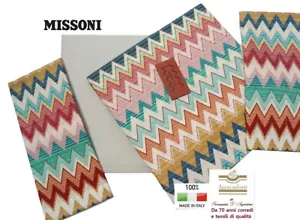 Completo lenzuolo MISSONI 4 pezzi matrimoniale cotone con sotto tinta unita - Bild 1 von 12