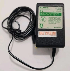 SONY AC Power Adaptor 6V 6 Volt 400mA 6W Genuine AC-64NC Tessted Works Great VGC - Picture 1 of 8