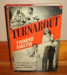 TURNABOUT-1931 Novel-THORNE SMITH-Topper-Sun Dial Press-SUPERB HC w/DJ-UNREAD! - Picture 1 of 10