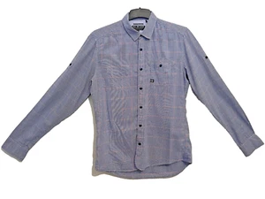 Duck And Cover Shirt Mens Long Sleeved Hinckley Blue /Red Check Slim Fit Medium - Picture 1 of 13