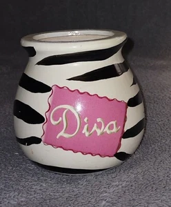 Porzellan Zebramuster Diva Vase 4 cm - Bild 1 von 5