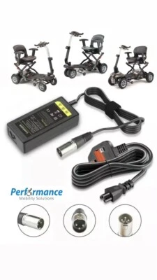 TGA Lithium Li Ion Mobility Scooter Charger 24v 2ah Fits All eFOLDi Models 3 Pin ✅