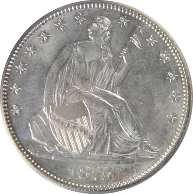 1875 MS62 Seated Liberty Half Dollar, PCGS 9333611 - Image 1 of 4